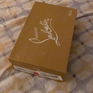 CHRISTIAN LOUBOUTIN KITTEN HEEL SANDALS.